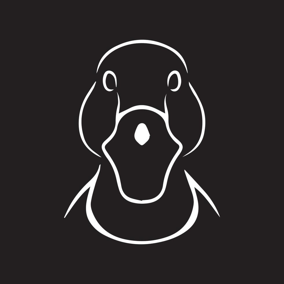 duck head silhouette vector
