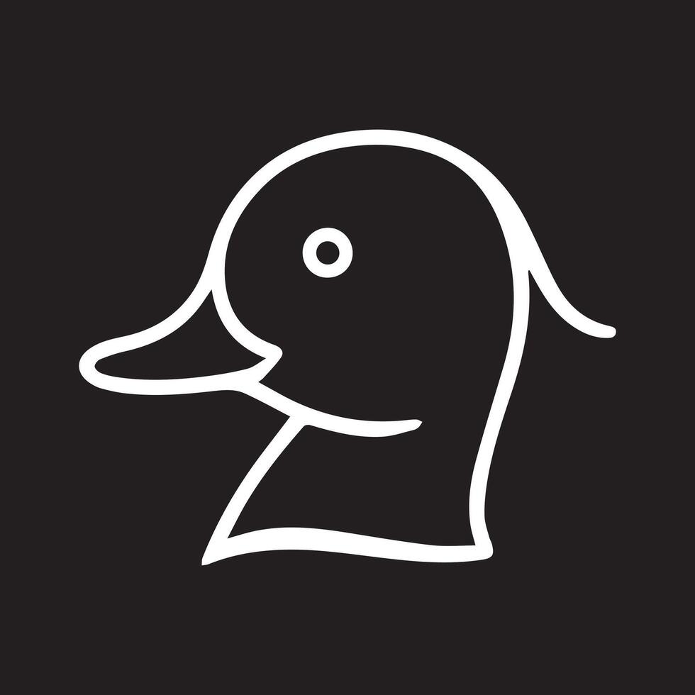 duck head silhouette vector