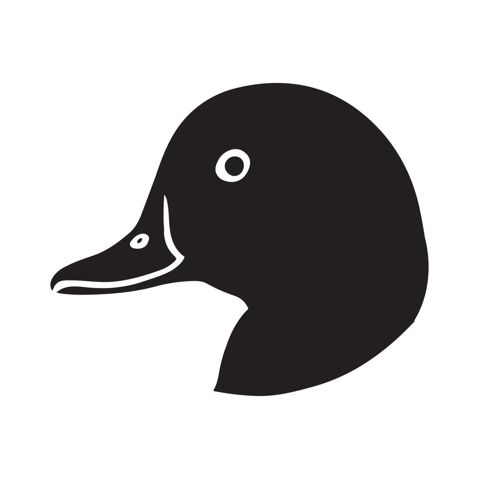 duck head silhouette vector