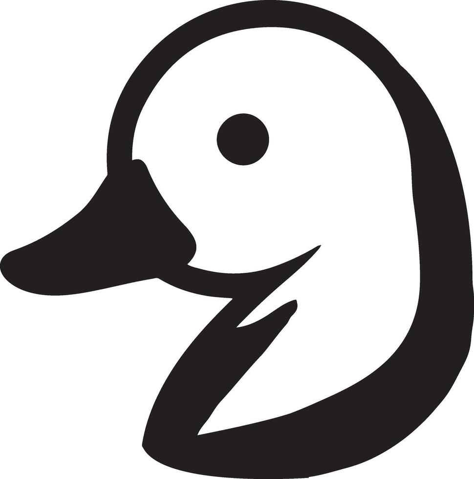 duck head silhouette vector