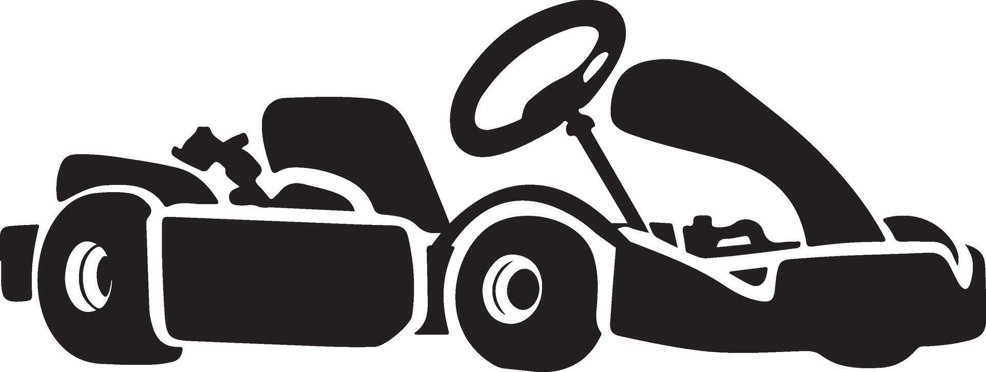 go kart silhouette vector
