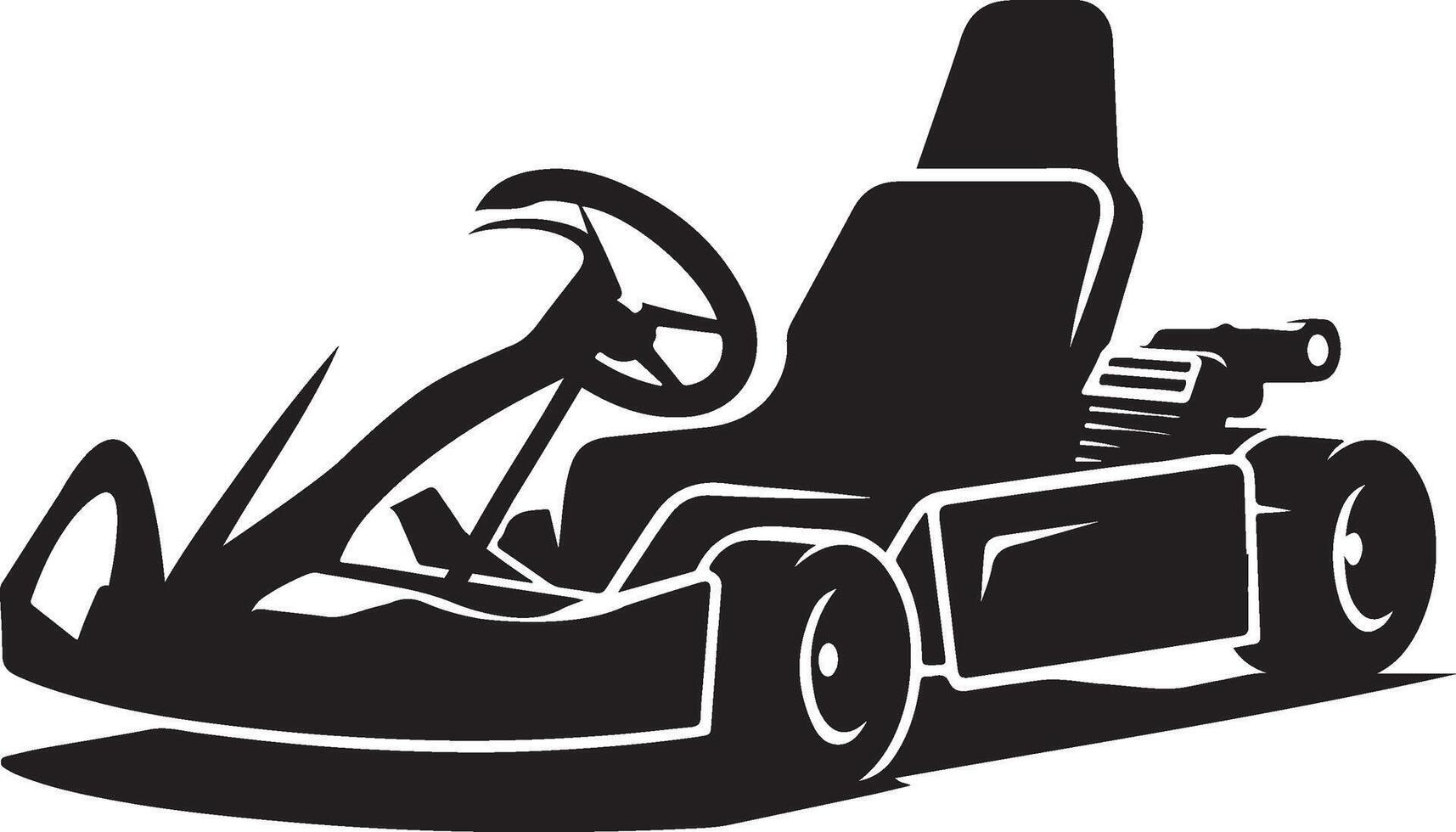 go kart silhouette vector