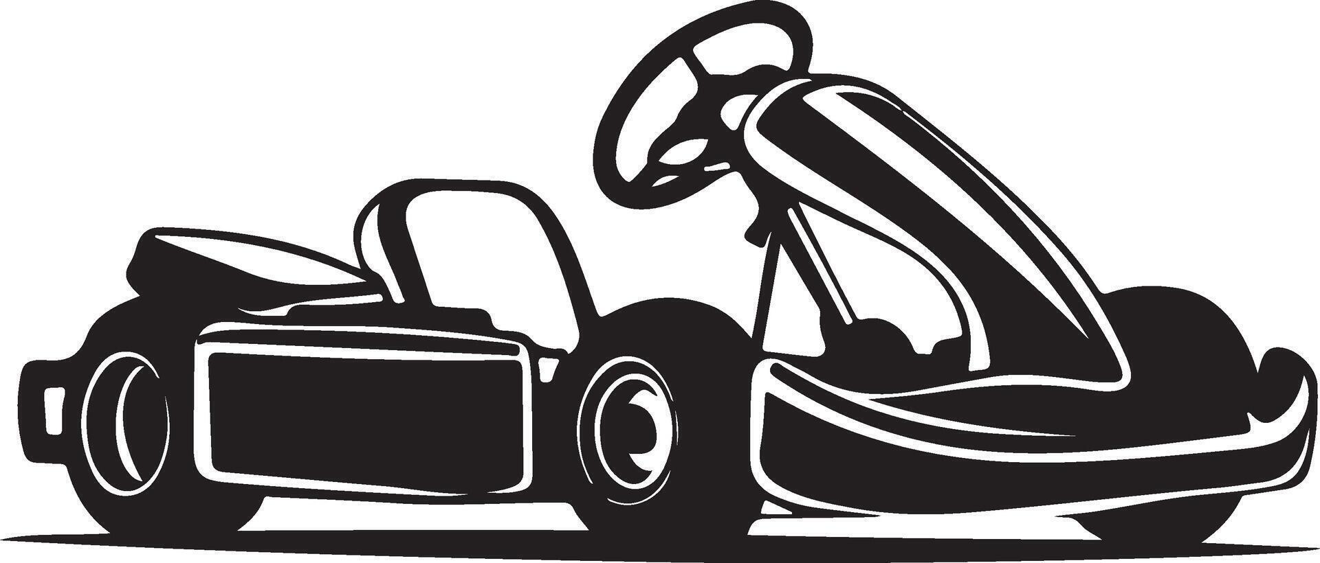 go kart silhouette vector