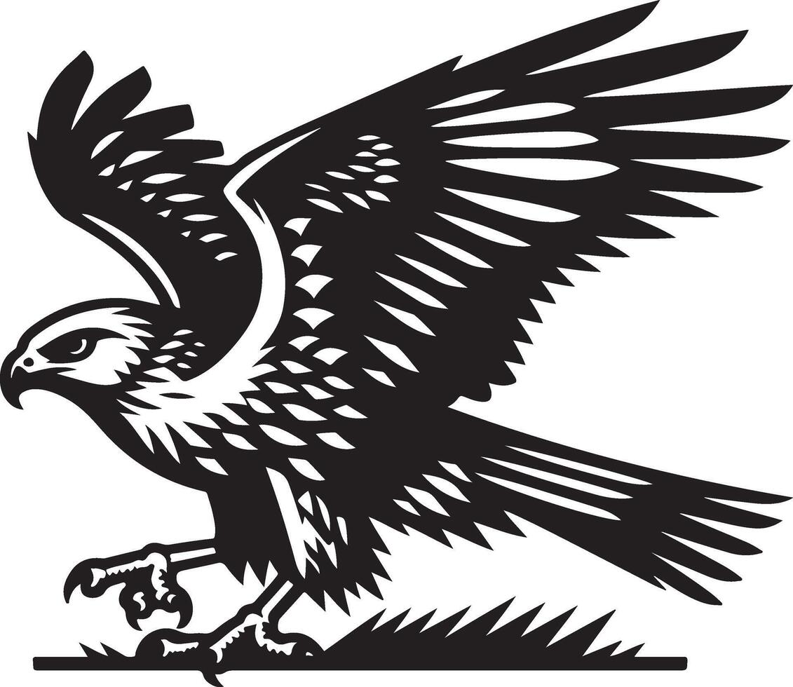 simple harrier Art icon Illustration vector