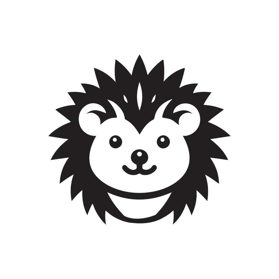 Porcupine head illustration vector