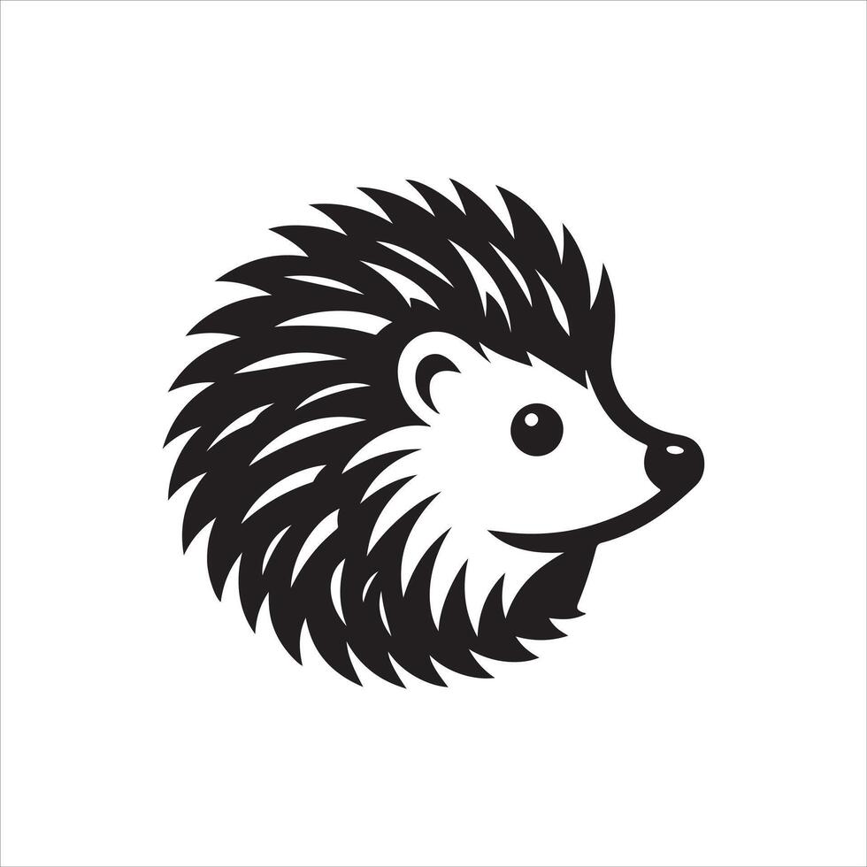Porcupine head illustration vector