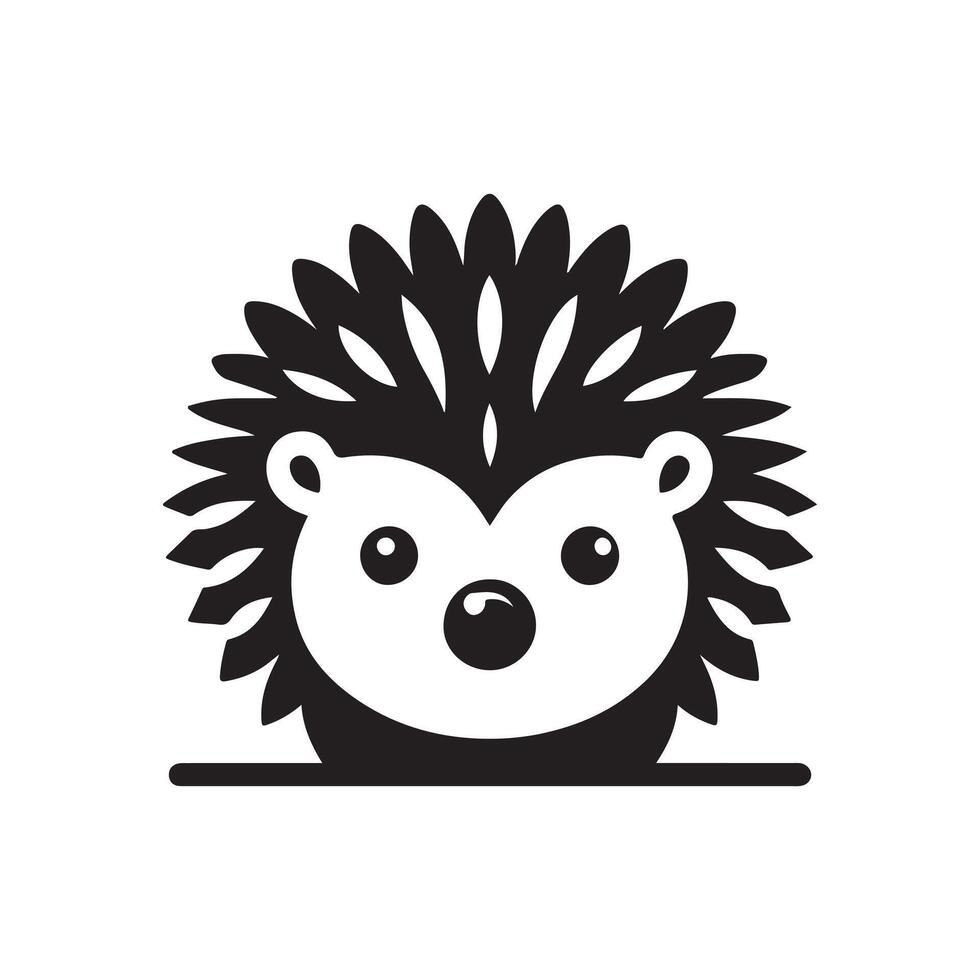 Porcupine head illustration vector