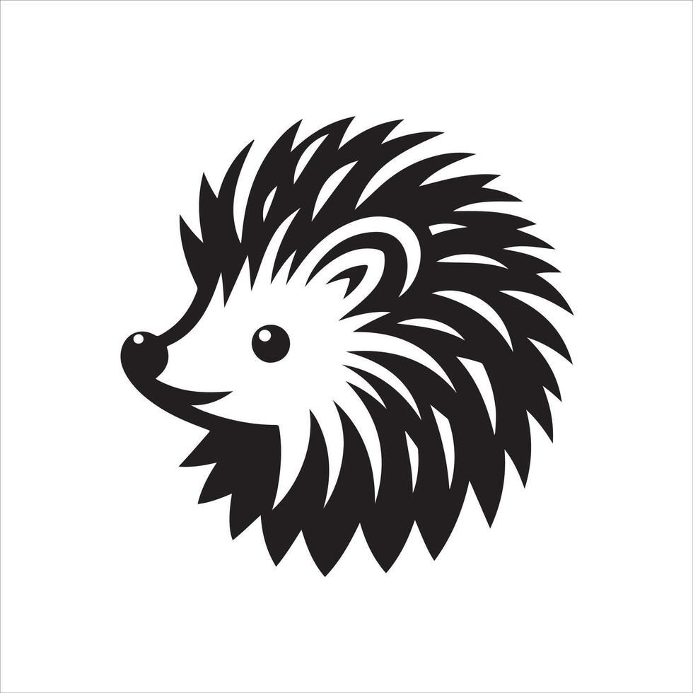 Porcupine head illustration vector
