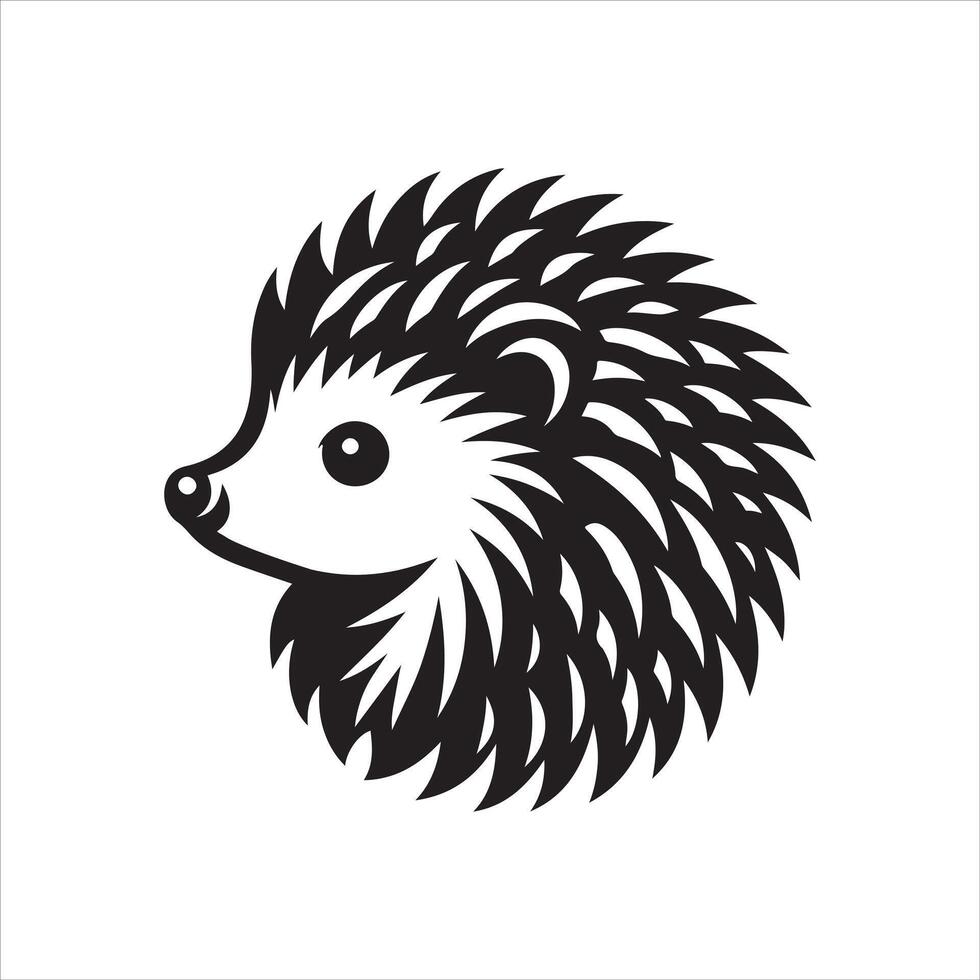 Porcupine head illustration vector
