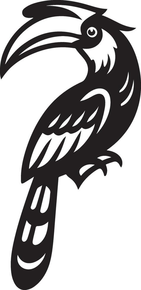 hornbill silhouettes illustration vector