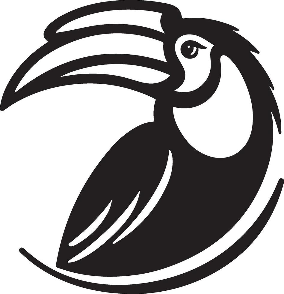 hornbill silhouettes illustration vector