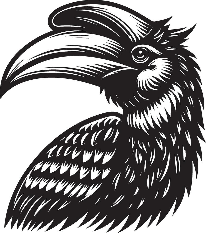 hornbill silhouettes illustration vector