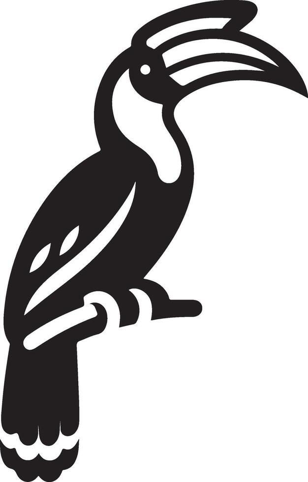 hornbill silhouettes illustration vector