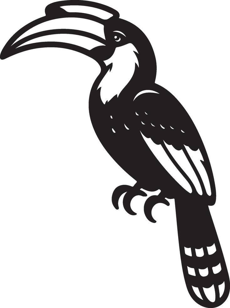 hornbill silhouettes illustration vector