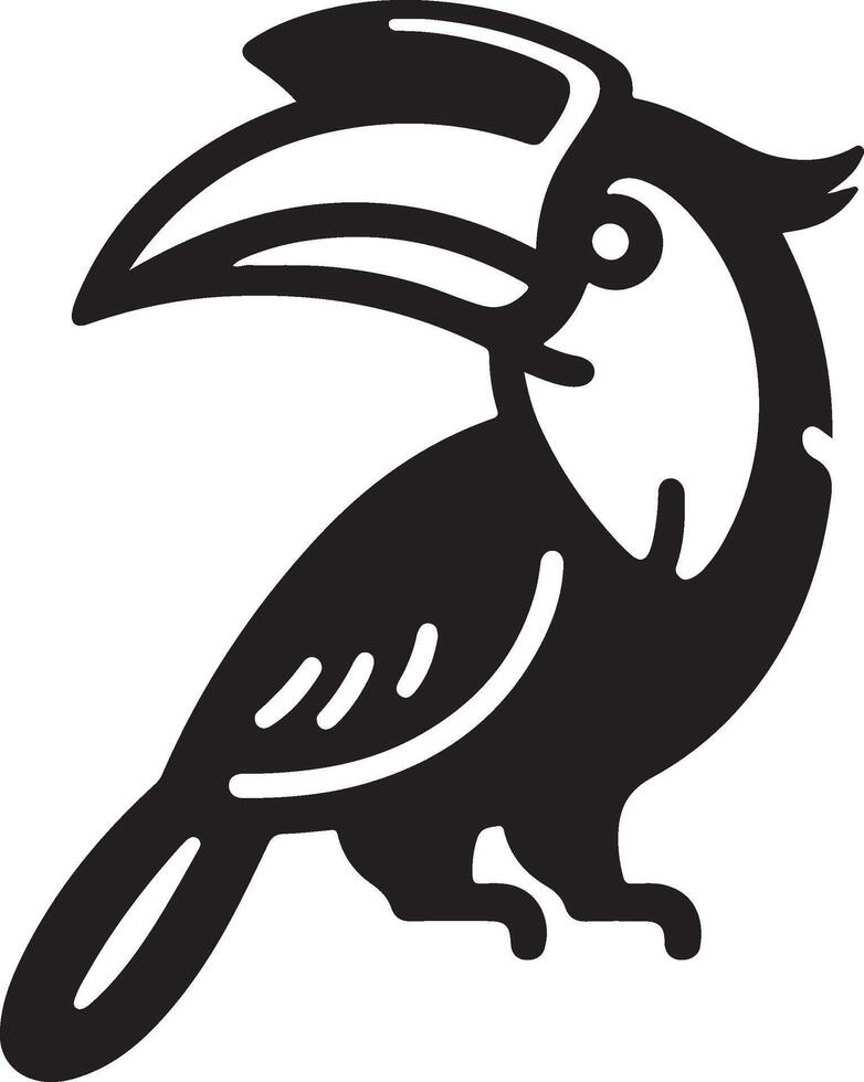 hornbill silhouettes illustration vector