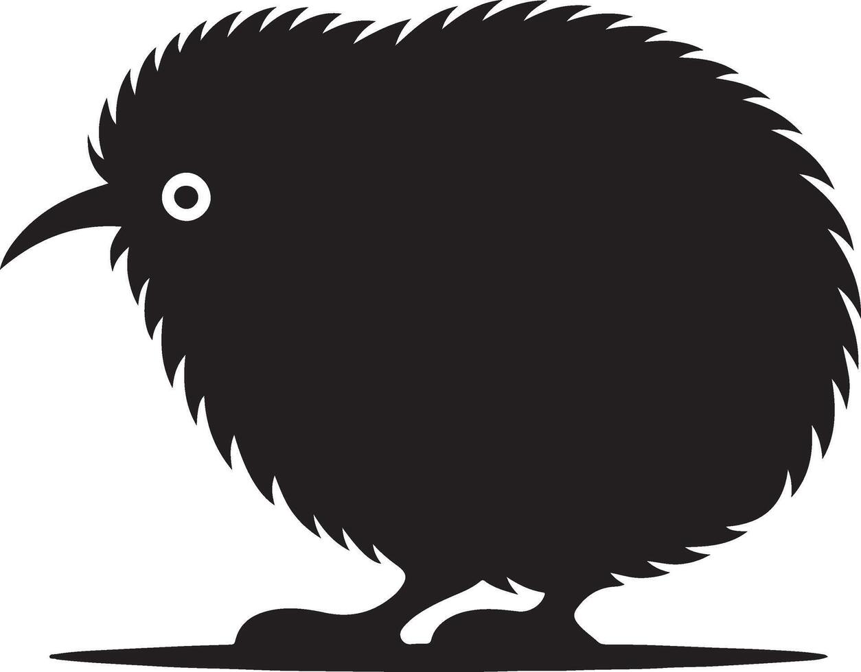 kiwi bird silhouette illustration vector