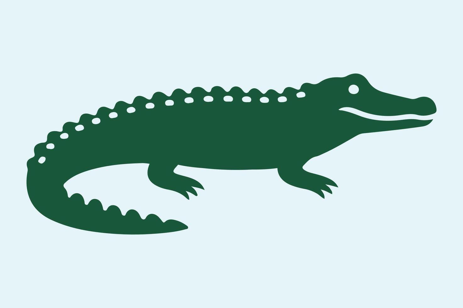 crocodile silhouette illustration vector