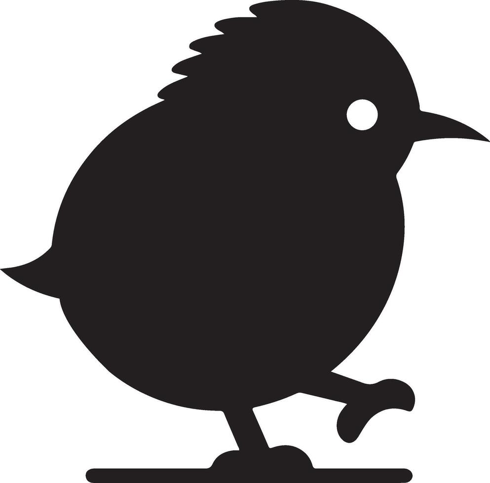 kiwi bird silhouette illustration vector