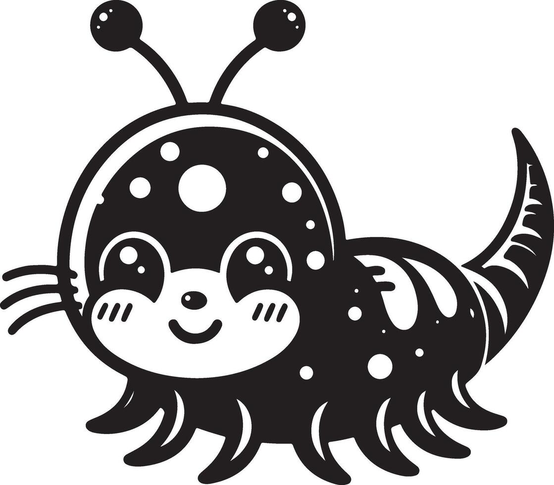 Cute cartoon flea Illustration vector