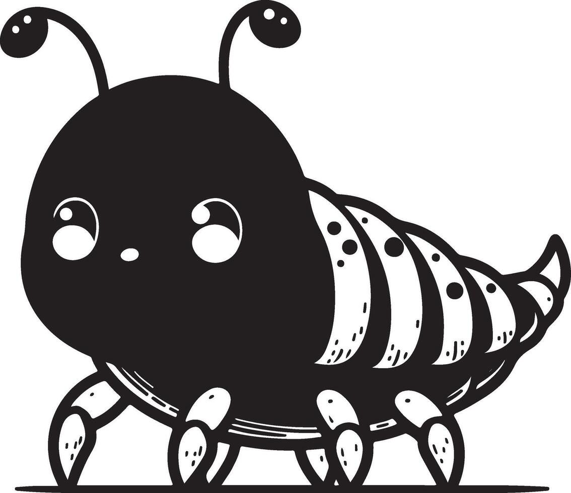 Cute cartoon flea Illustration vector