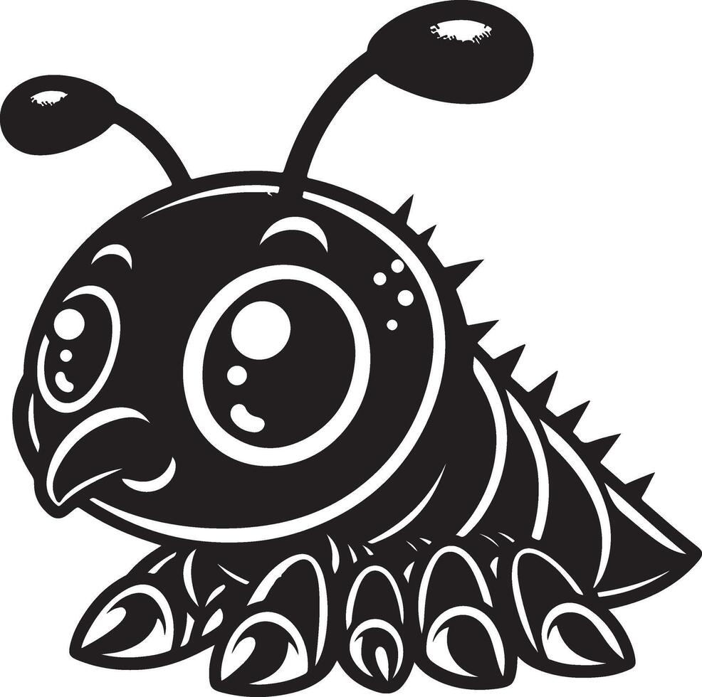 Cute cartoon flea Illustration vector