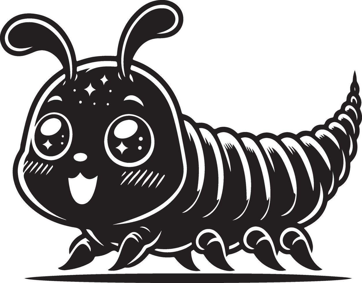 Cute cartoon flea Illustration vector