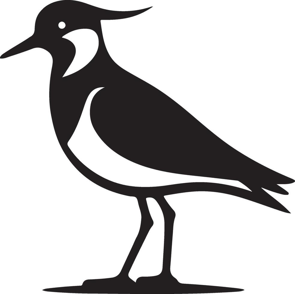 Lapwing Silhouette illustration vector
