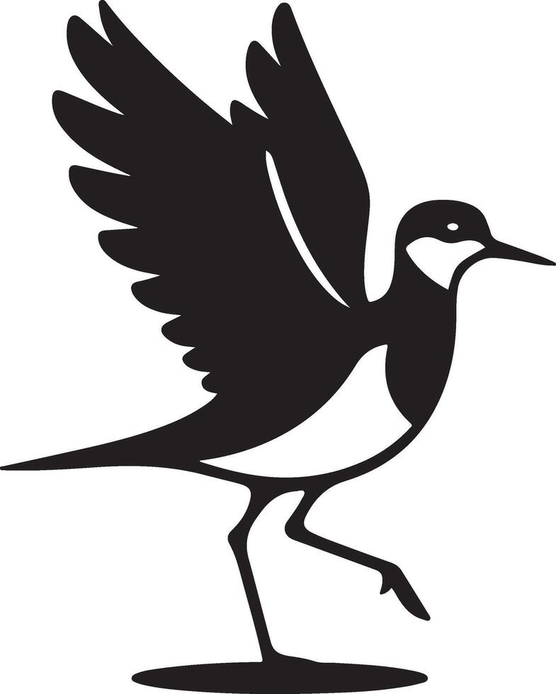 Lapwing Silhouette illustration vector