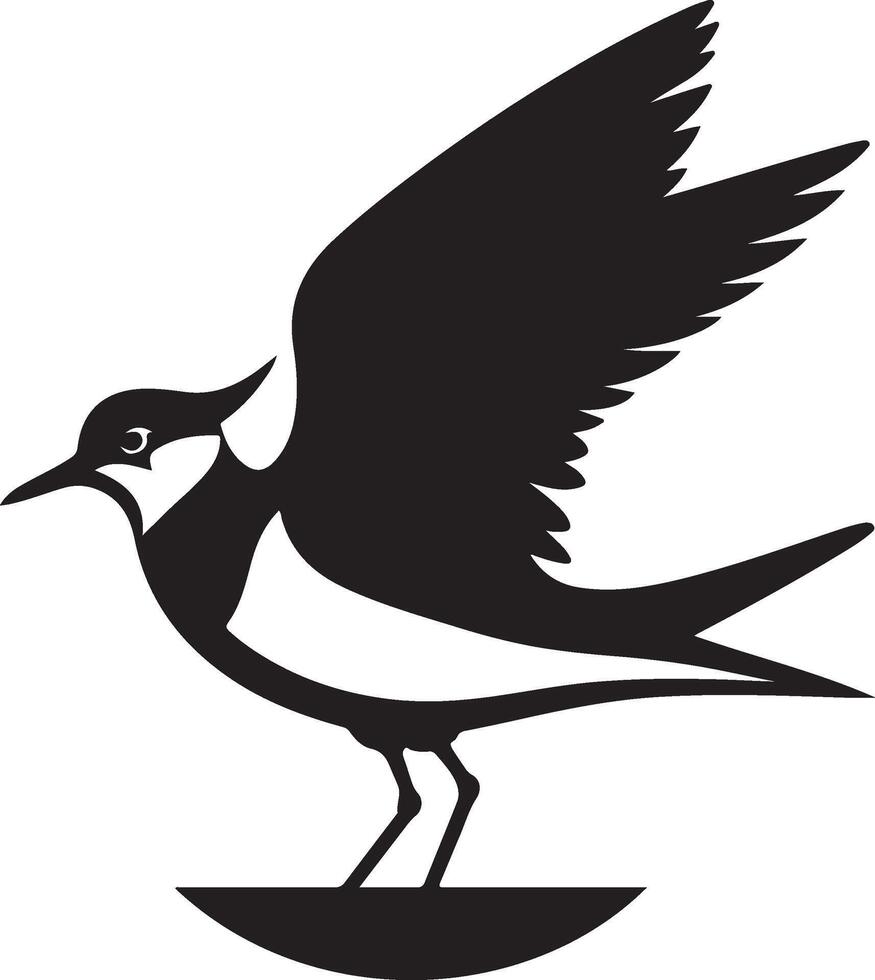 Lapwing Silhouette illustration vector
