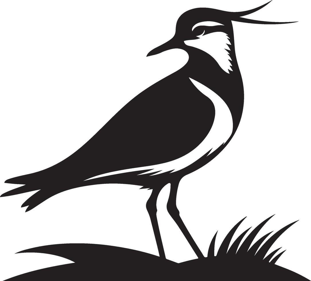 Lapwing Silhouette illustration vector