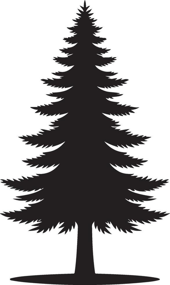 fir tree silhouette illustration vector