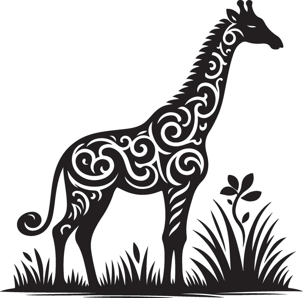 giraffe art Illustration vector