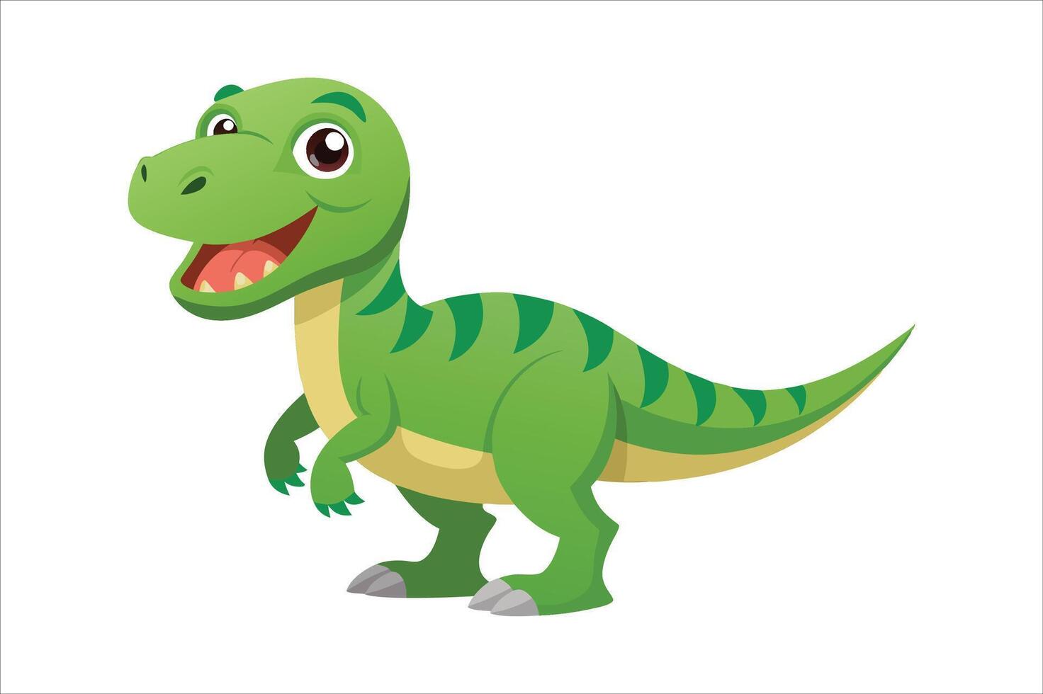Cartoon happy tyrannosaurus on art vector