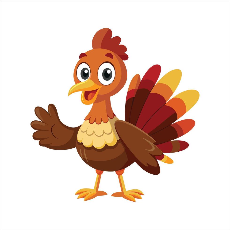 Cartoon turkey presenting on art vector