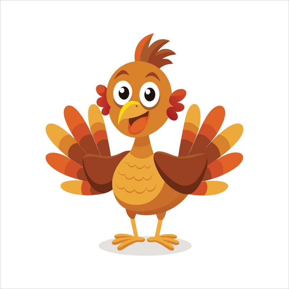 Cartoon turkey presenting on art vector