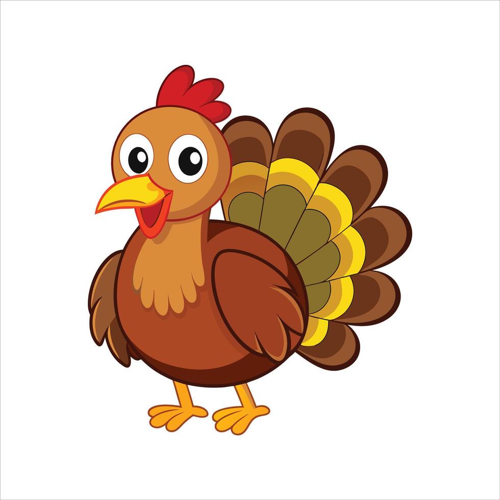 Cartoon turkey presenting on art vector