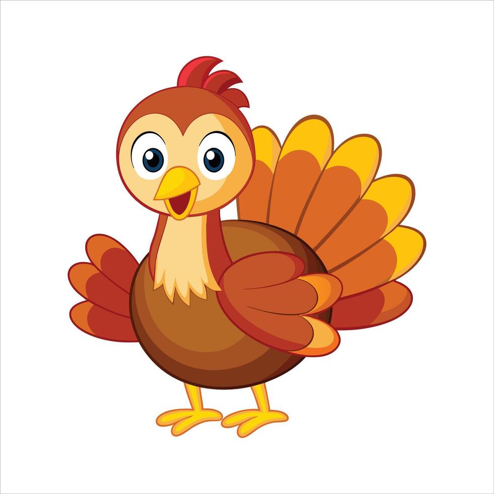 Cartoon turkey presenting on art vector