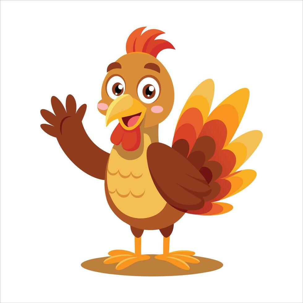 Cartoon turkey presenting on art vector