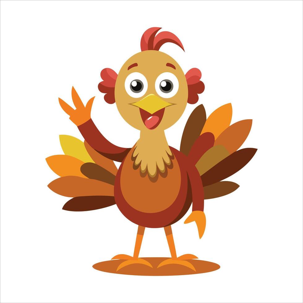 Cartoon turkey presenting on art vector