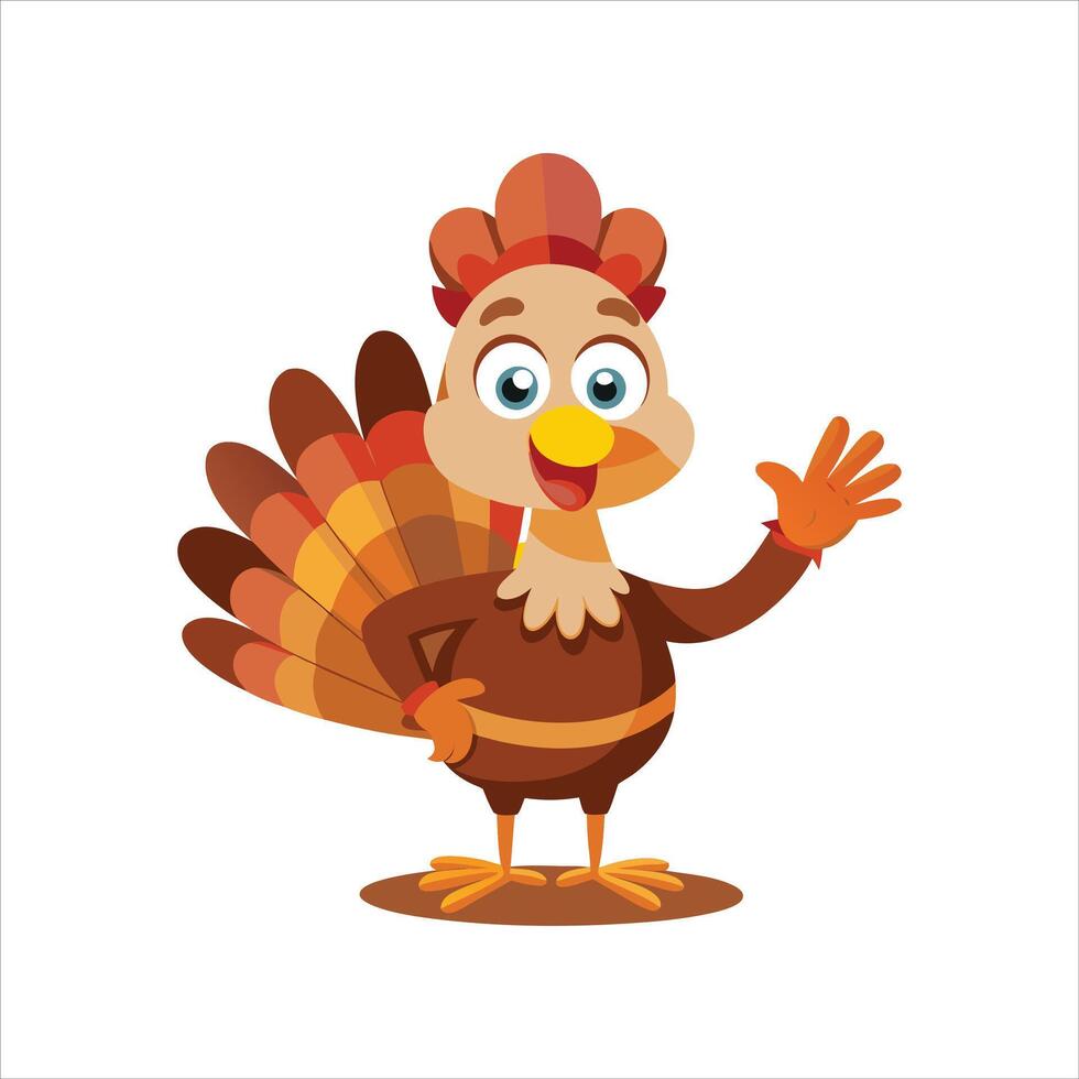 Cartoon turkey presenting on art vector