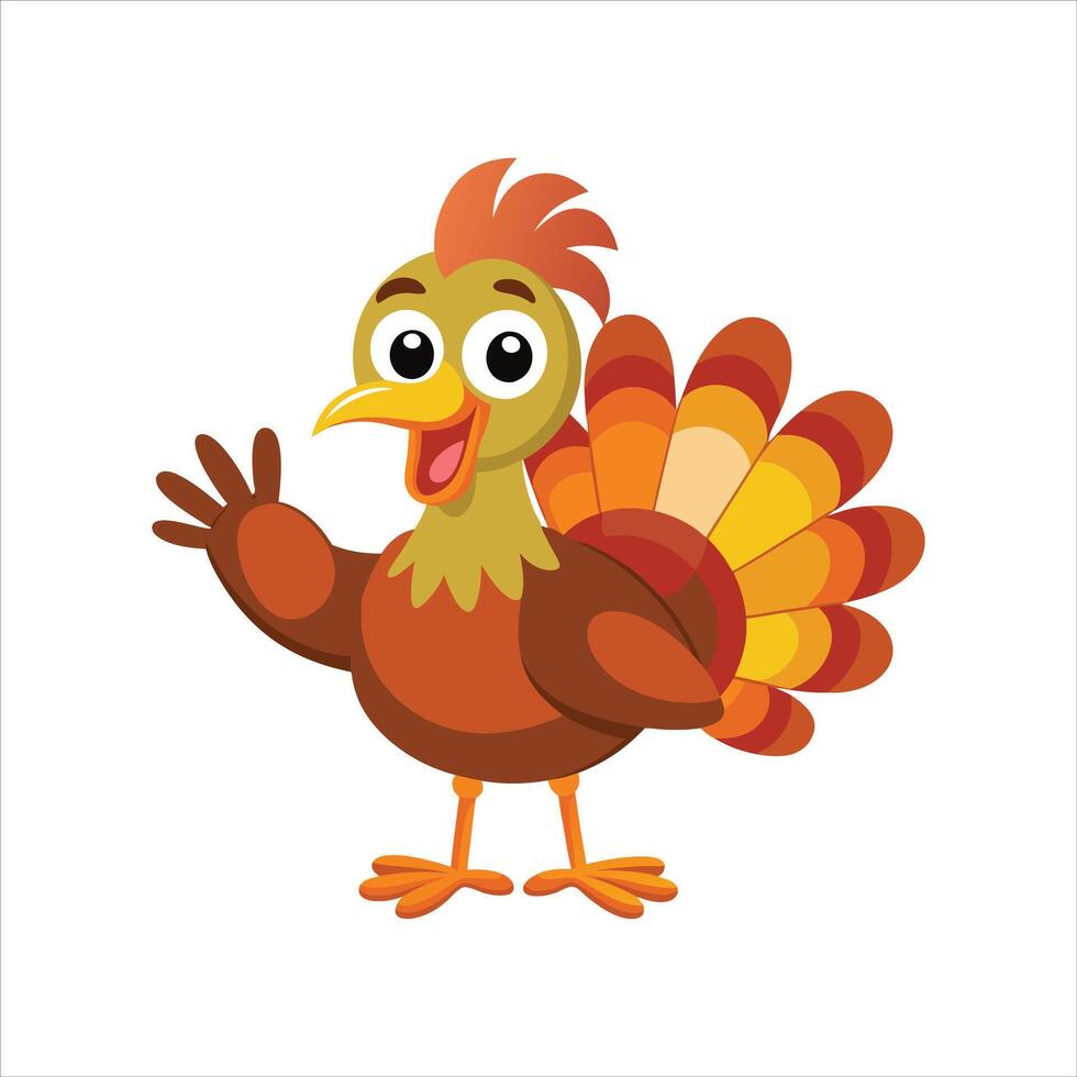 Cartoon turkey presenting on art vector