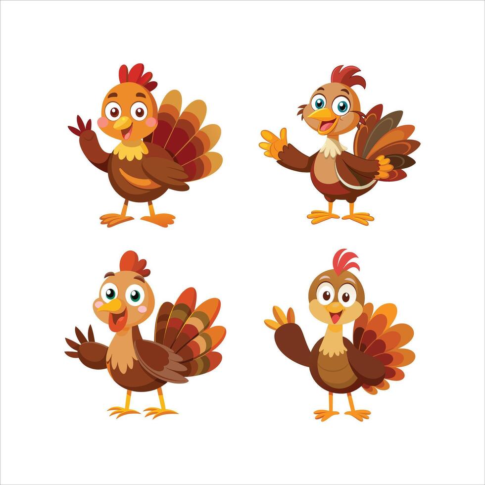 Cartoon turkey presenting on art vector