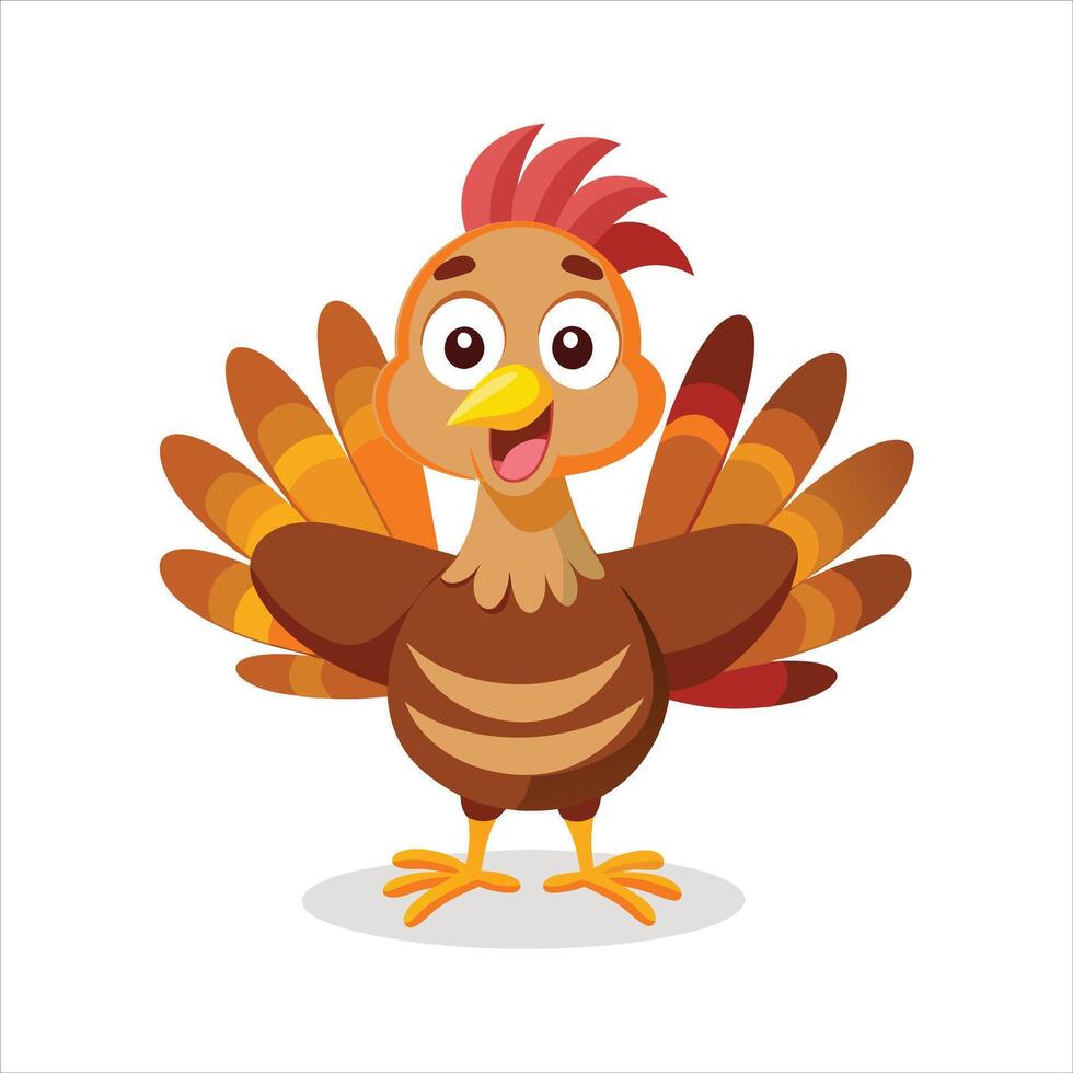 Cartoon turkey presenting on art vector
