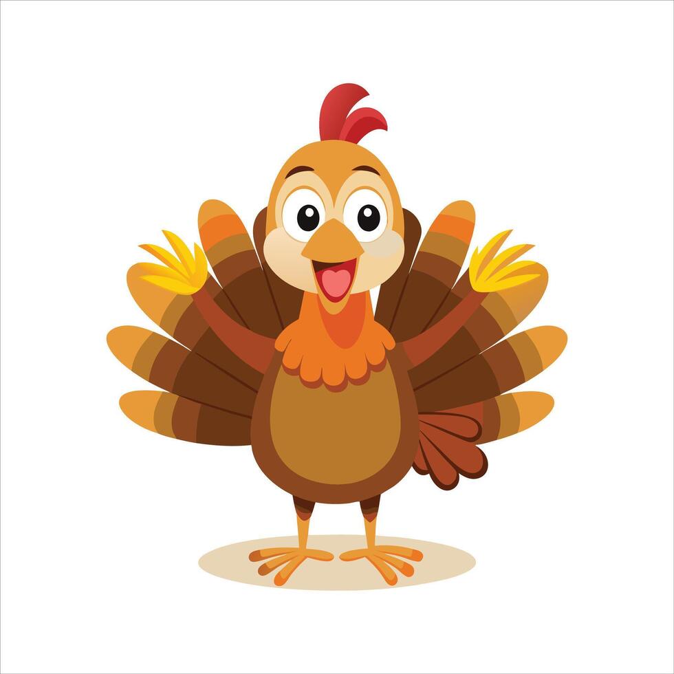 Cartoon turkey presenting on art vector
