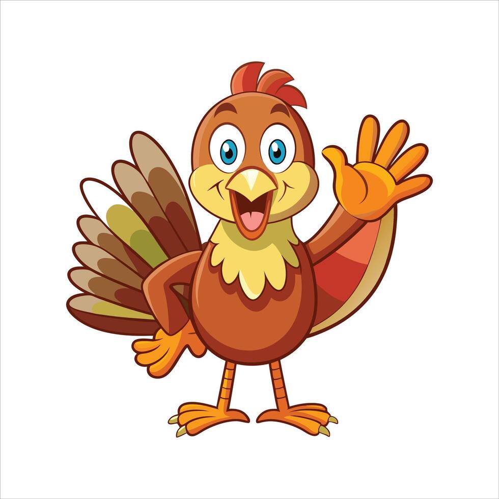 Cartoon turkey presenting on art vector
