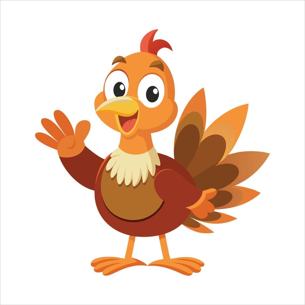 Cartoon turkey presenting on art vector