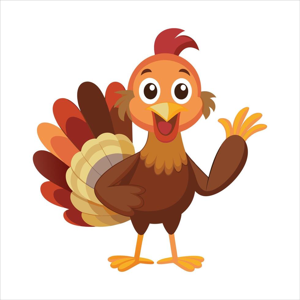 Cartoon turkey presenting on art vector