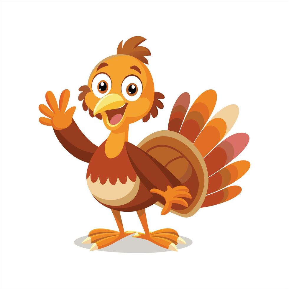 Cartoon turkey presenting on art vector