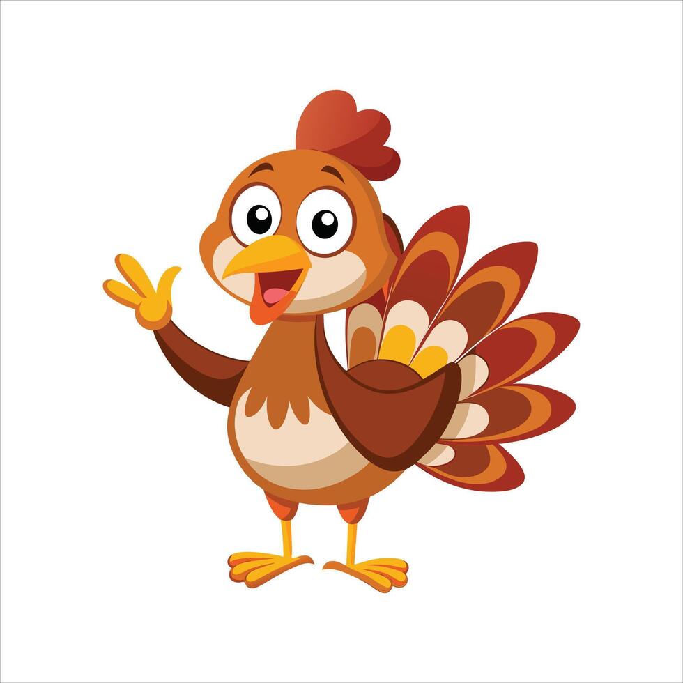 Cartoon turkey presenting on art vector