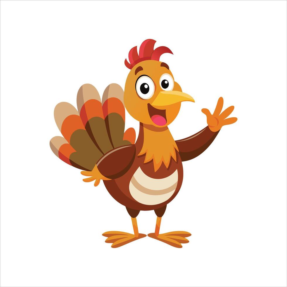 Cartoon turkey presenting on art vector
